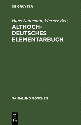 bokomslag Althochdeutsches Elementarbuch