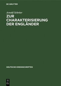 bokomslag Zur Charakterisierung Der Engländer