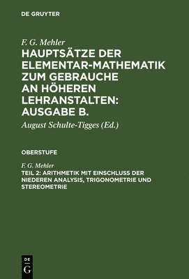 bokomslag Arithmetik mit Einschluß der niederen Analysis, Trigonometrie und Stereometrie