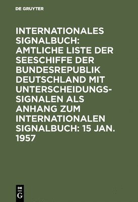 Reichsamt Des Innern - 15 Jan. 1957, Inbunden