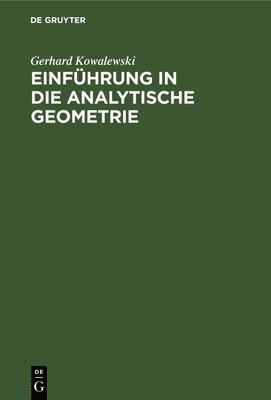 Einfhrung in die analytische Geometrie 1