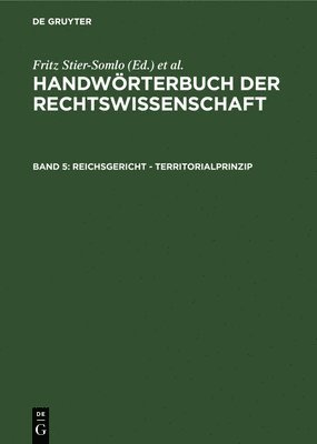 bokomslag Reichsgericht - Territorialprinzip