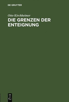 bokomslag Grenzen der Enteignung