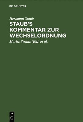 Staub's Kommentar Zur Wechselordnung 1