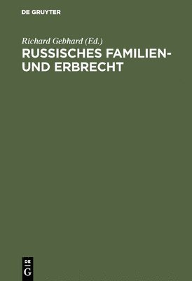 bokomslag Russisches Familien- und Erbrecht