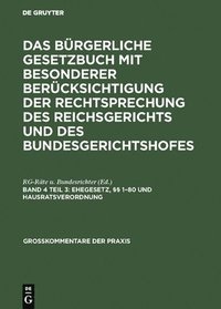bokomslag Ehegesetz, §§ 1-80 und Hausratsverordnung