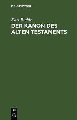 Der Kanon Des Alten Testaments 1