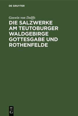 Goswin Von Dolffs - Die Salzwerke Am Teutoburger Waldgebirge Gottesgabe Und Rothenfelde, Inbunden