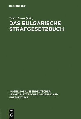 bokomslag Das bulgarische Strafgesetzbuch