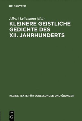 bokomslag Kleinere Geistliche Gedichte Des XII. Jahrhunderts