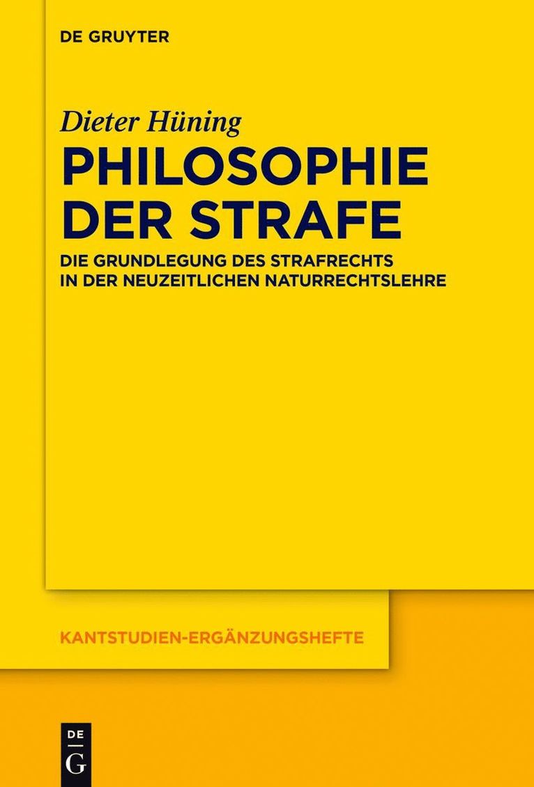 Dieter Hüning - Philosophie der Strafe, Inbunden