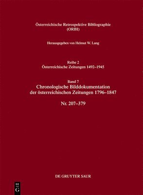 bokomslag Chronologische Bilddokumentation Der Österreichischen Zeitungen 1796-1847: Nr. 207-379
