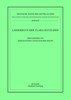 bokomslag Liederbuch Der Clara Hätzlerin