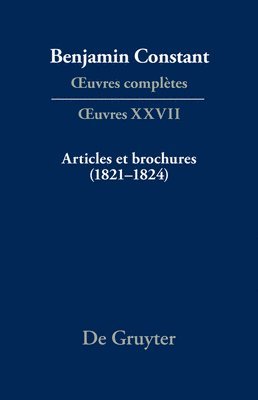 bokomslag Articles Et Brochures (1821-1824)