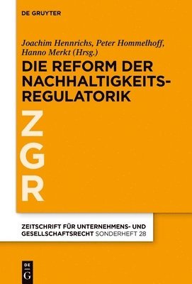 Joachim Hennrichs, Peter Hommelhoff, Hanno Merkt - Zur Revision Der Eu-Nachhaltigkeitsregulatorik, Inbunden