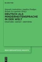 bokomslag Deutsch ALS Minderheitensprache in Der Welt: Strukturen - Kontakt - Identitäten
