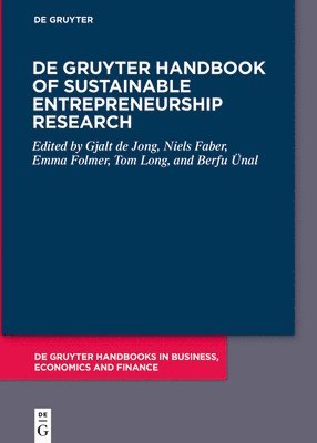 bokomslag de Gruyter Handbook of Sustainable Entrepreneurship Research