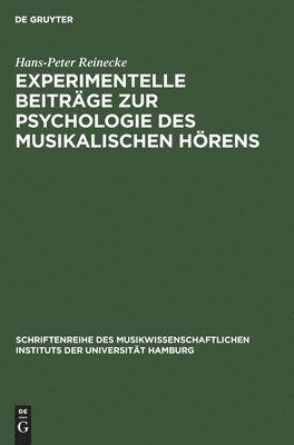 bokomslag Experimentelle Beiträge zur Psychologie des musikalischen Hörens