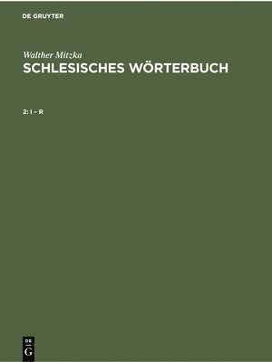Walter Mitzka - I - R, Inbunden