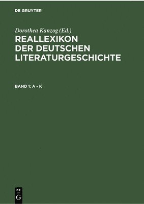 Klaus Kanzog, Achim Masser, Dorothea Kanzog - A - K, Inbunden