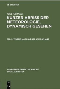 bokomslag Wärmehaushalt Der Atmosphäre