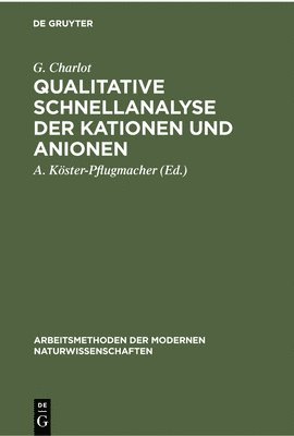 bokomslag Qualitative Schnellanalyse Der Kationen Und Anionen