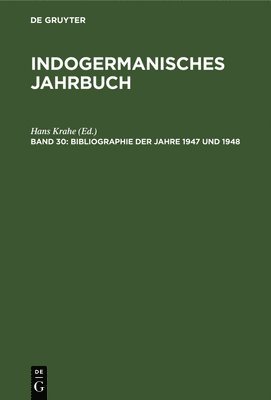 bokomslag Bibliographie Der Jahre 1947 Und 1948