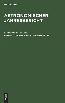 Die Literatur Des Jahres 1957 1