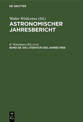 Die Literatur Des Jahres 1958 1