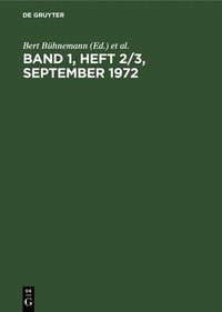 bokomslag Band 1, Heft 2/3, September 1972