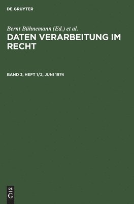 Bert Bühnemann, Herbert Fiedler - Band 3, Heft 1/2, Juni 1974, Inbunden