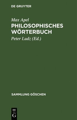 bokomslag Philosophisches Wrterbuch