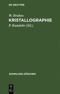 bokomslag Kristallographie