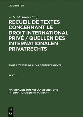 A N Makarov - Textes Des Lois / Gesetzestexte, Inbunden