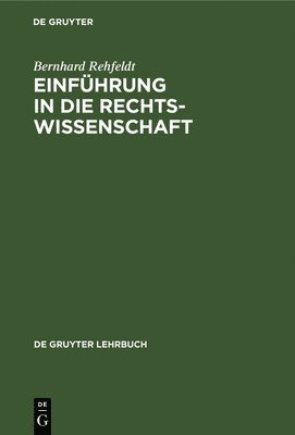 Einfhrung in Die Rechtswissenschaft 1