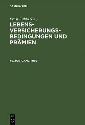 Ernst Kahlo - 1959, Inbunden