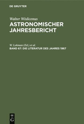 Die Literatur Des Jahres 1967 1