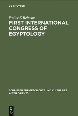 bokomslag First International Congress of Egyptology