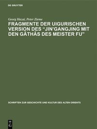bokomslag Fragmente der uigurischen Version des "Jin'gangjing mit den G?th?s des Meister Fu"