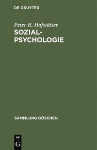 bokomslag Sozialpsychologie