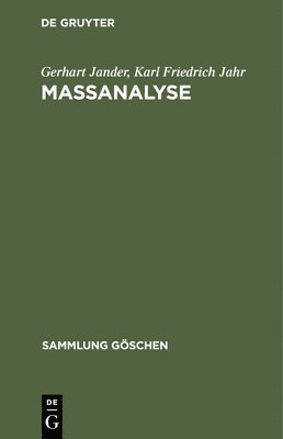 Gerhart Jander, Karl Friedrich Jahr - Massanalyse, Inbunden