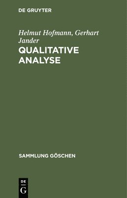 Helmut Hofmann, Gerhart Jander - Qualitative Analyse, Inbunden