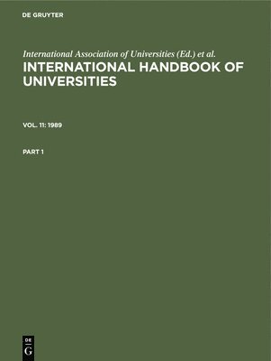 International Association of Universities, Franz Eberhard, Ann C. Taylor, International Association of Universitie - 1989, Inbunden