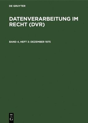 Bernt Bühnemann - Dezember 1975, Inbunden