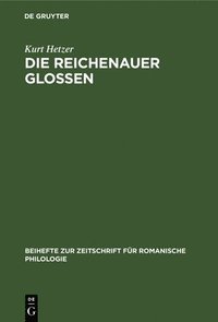 bokomslag Die Reichenauer Glossen