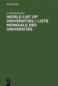 bokomslag World List of Universities / Liste Mondiale des Universits