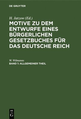 H Jatzow - Allgemeiner Theil, Inbunden