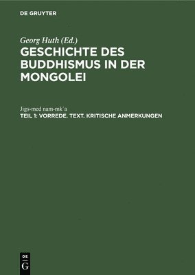 bokomslag Vorrede. Text. Kritische Anmerkungen