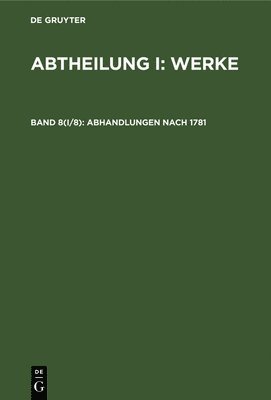 Abhandlungen Nach 1781 1