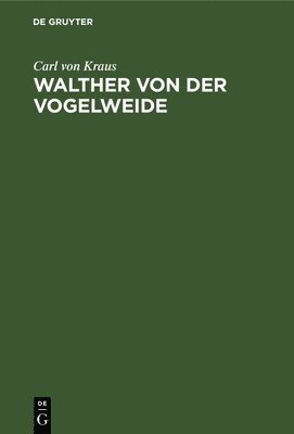 bokomslag Walther Von Der Vogelweide